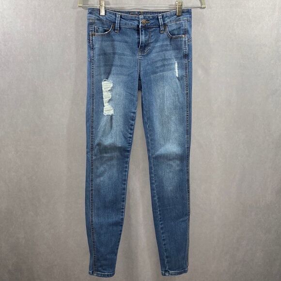 Body Sculpt Slimming Distressed Skinny Jeans - Picture 5 of 9